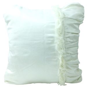 Handmade Ivory Silk Pillow Cover by BohoCHIC Maui
